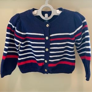 Old Navy Baby Girls Striped Cardigan Sweater Size 6-12 Months